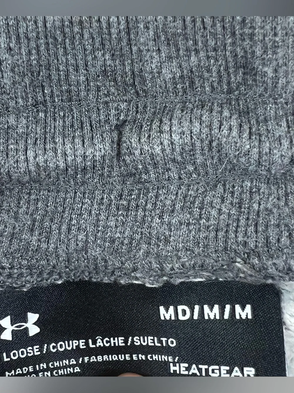 Mens Under Armour Rival Fleece Shorts Grey Blue Size Medium Loose